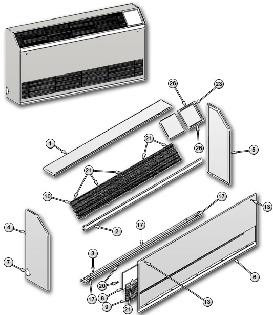 Liebert Datamate R-22 Evaporator Parts Manual